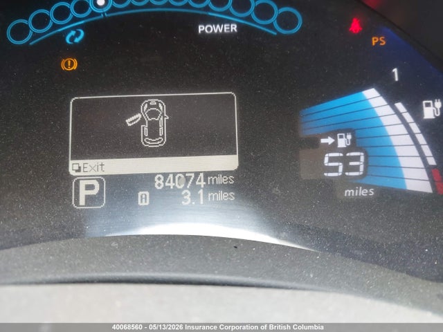 40068560 :رقم المزاد ، JN1AZ0CP2CT024423 vin ، 2012 Nissan Leaf مزاد بيع