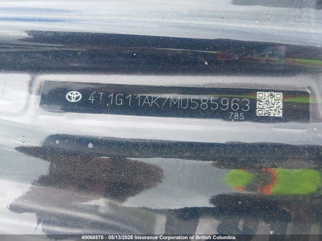 4T1G11AK7MU585963 Toyota Camry