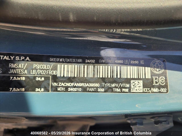 ZACNDFAN9R3A39580 Dodge Hornet Gt