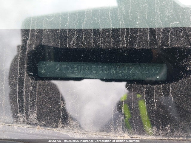 40065737 :رقم المزاد ، 2T1BU4EE1AC328267 vin ، 2010 Toyota Corolla S/le/xle مزاد بيع