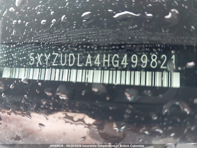 5XYZUDLA4HG499821 Hyundai SANTA FE SPORT
