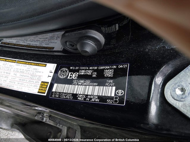 JTDL9MFUXM3030289 Toyota Prius Le/xle