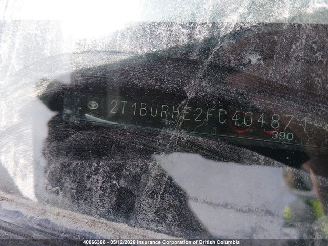 40066368 :رقم المزاد ، 2T1BURHE2FC404871 vin ، 2015 Toyota Corolla L/le/le Pls/prm/s/s Pls مزاد بيع