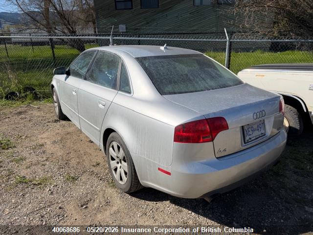 Aukcja sprzedaży 2007 Audi A4, vin: WAUDF78E07A088137, numer aukcji: 40068686