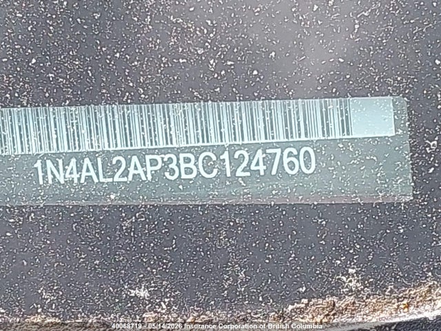 Auction sale of the 2011 Nissan Altima S, vin: 1N4AL2AP3BC124760, lot number: 40068719