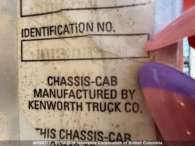 2007 Kenworth Construction T800 მანქანა იყიდება აუქციონზე, vin: 1NKDL40XX7R999048, აუქციონის ნომერი: 40068772