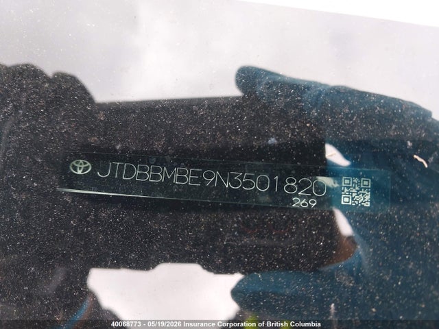2022 Toyota Corolla Hybrid Base W/li Battery მანქანა იყიდება აუქციონზე, vin: JTDBBMBE9N3501820, აუქციონის ნომერი: 40068773