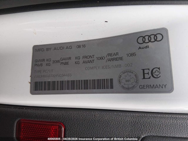 WAUHMAF4XHN034465 Audi A4 2.0t Progressiv