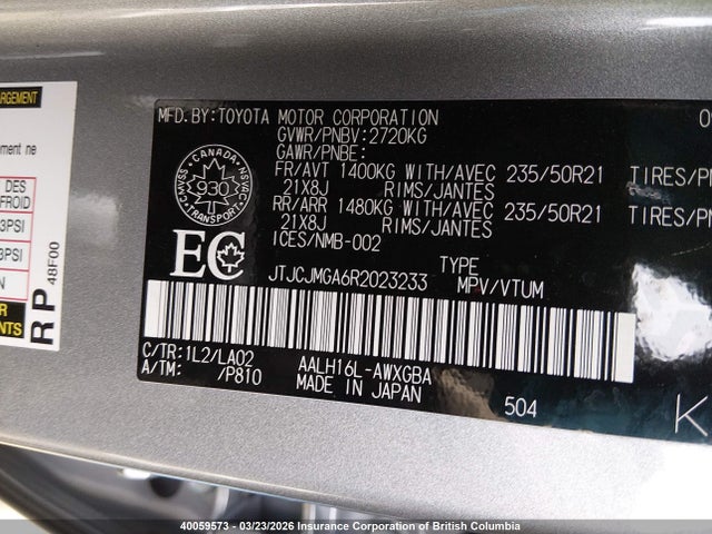 2024 Lexus Rx 450h+ Luxury მანქანა იყიდება აუქციონზე, vin: JTJCJMGA6R2023233, აუქციონის ნომერი: 40059573