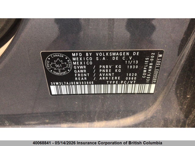 3VW3L7AJ8EM393946 Volkswagen Jetta