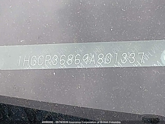 Продаж на аукціоні авто 2009 Honda Accord Exl, vin: 1HGCP36869A801337, номер лоту: 40068890