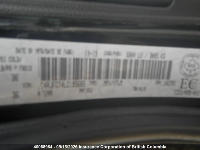 40068964 :رقم المزاد ، 1C4RJFCT4LC195665 vin ، 2020 Jeep Grand Cherokee Overland مزاد بيع