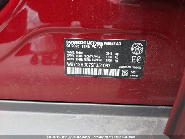 WBY13HD07SFU51087 BMW I4