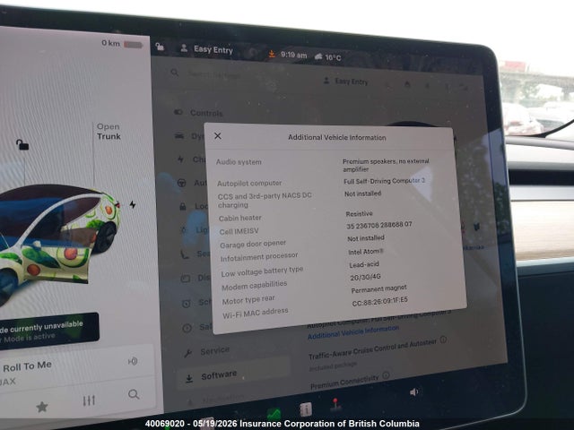 Продажа на аукционе авто 2019 Tesla Model 3, vin: 5YJ3E1EA3KF399609, номер лота: 40069020