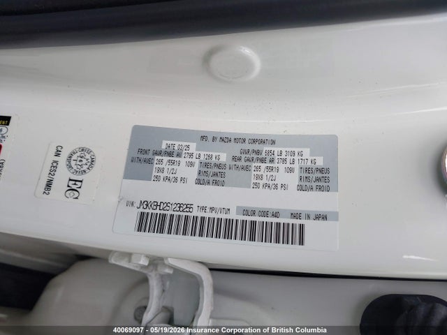 JM3KKBHD2S1236255 Mazda Cx-90 Mild Hybrid Inline 6 Turbo Gs