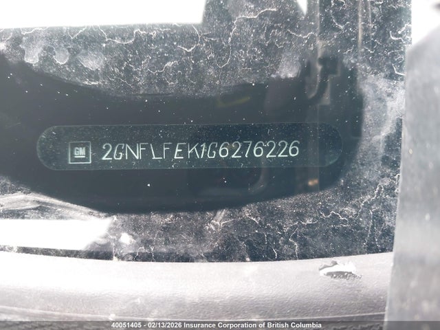 2016 Chevrolet Equinox Lt მანქანა იყიდება აუქციონზე, vin: 2GNFLFEK1G6276226, აუქციონის ნომერი: 40051405