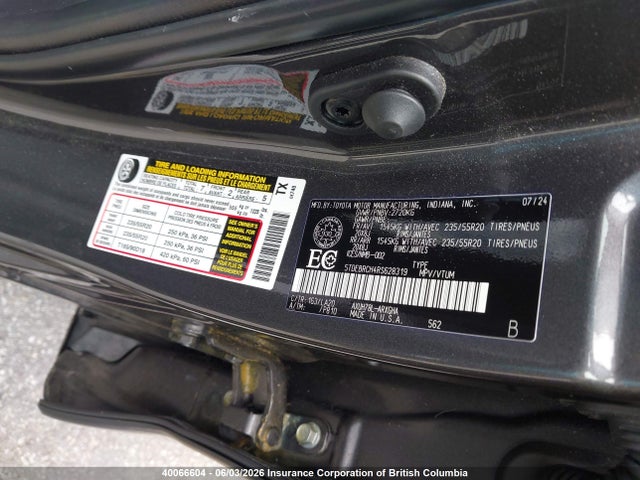 Auction sale of the 2024 Toyota Highlander Hybrid Limited/hybrid Platinum, vin: 5TDEBRCH4RS628319, lot number: 40066604