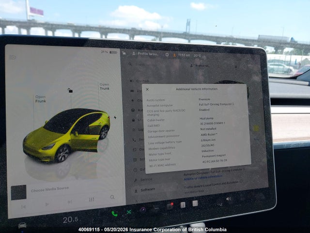 Продажа на аукционе авто 2022 Tesla Model Y, vin: 7SAYGDEE6NF445428, номер лота: 40069115