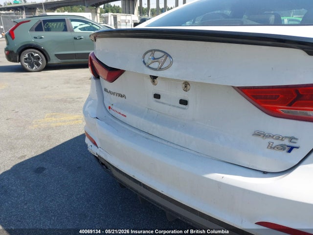 2017 Hyundai Elantra Sport მანქანა იყიდება აუქციონზე, vin: KMHD04LB7HU323855, აუქციონის ნომერი: 40069134