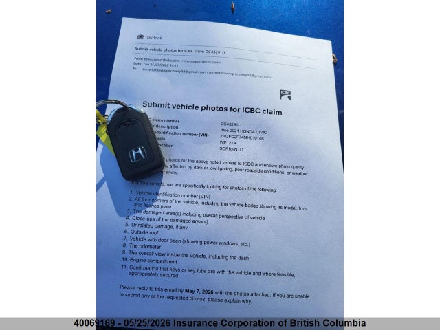 Продажа на аукционе авто 2021 Honda Civic, vin: 2HGFC2F74MH010146, номер лота: 40069169