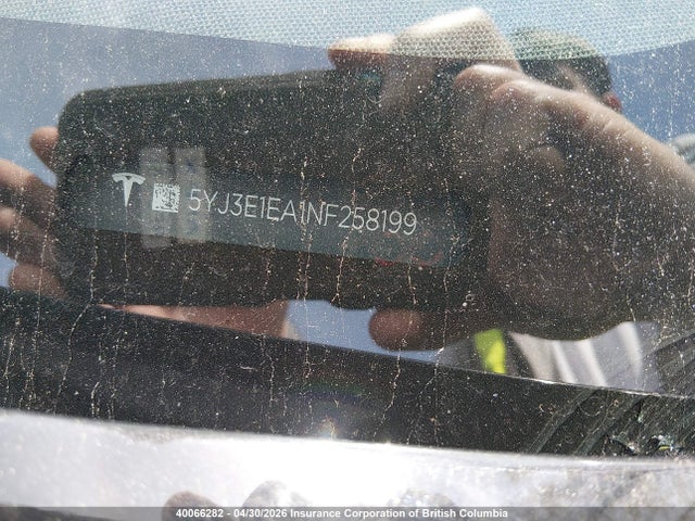5YJ3E1EA1NF258199 Tesla Model 3 Rwd/standard Range