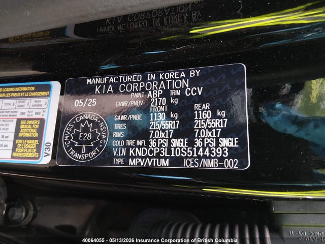 Aukcja sprzedaży 2025 Kia Niro Wind, vin: KNDCP3L10S5144393, numer aukcji: 40064055