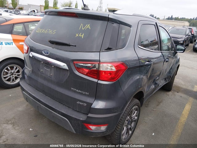 2022 Ford Ecosport Titanium მანქანა იყიდება აუქციონზე, vin: MAJ6S3KLXNC467614, აუქციონის ნომერი: 40066765