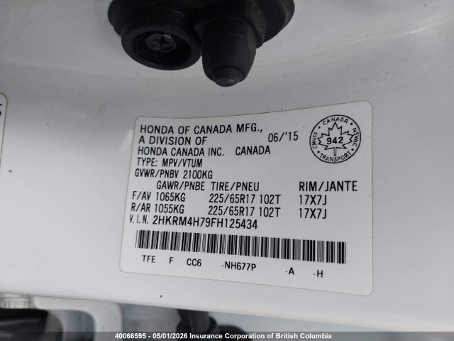 2HKRM4H79FH125434 Honda CR-V EXL