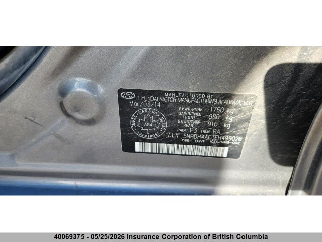 Продаж на аукціоні авто 2014 Hyundai Elantra Gl, vin: 5NPDH4AE3EH499026, номер лоту: 40069375