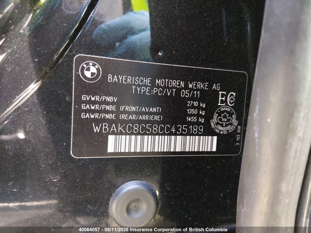 Продажа на аукционе авто 2012 Bmw 750 Lxi, vin: WBAKC8C58CC435189, номер лота: 40064057