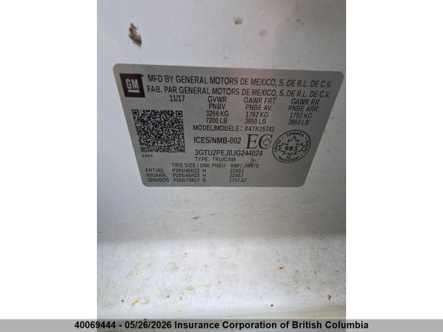 3GTU2PEJ0JG244024 GMC Sierra K1500 Denali