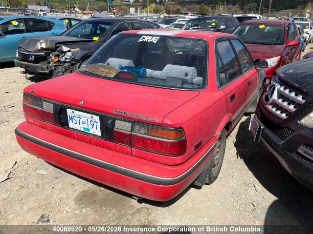 Aukcja sprzedaży 1990 Toyota Corolla Le, vin: JT2AE97E0L3304162, numer aukcji: 40069520