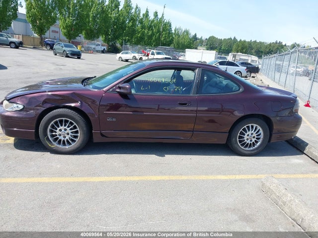 40069564 :رقم المزاد ، 1G2WR12132F147400 vin ، 2002 Pontiac Grand Prix Gtp مزاد بيع