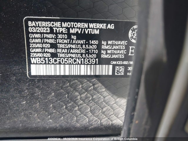 WB513CF05RCN18391 BMW Ix