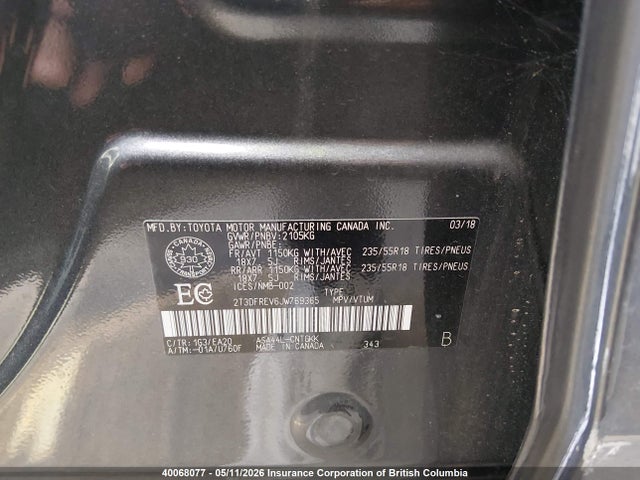 Продажа на аукционе авто 2018 Toyota Rav4 Limited/se/platinum, vin: 2T3DFREV6JW769365, номер лота: 40068077