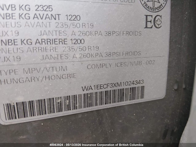 WA1EECF3XM1024343 Audi Q3 Premium Plus S Line 45