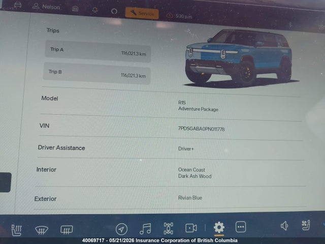 40069717 :رقم المزاد ، 7PDSGABA0PN011778 vin ، 2023 Rivian R1s مزاد بيع