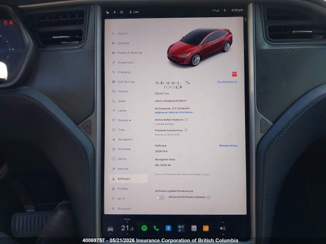Продаж на аукціоні авто 2018 Tesla Model X Awd/standard Range, vin: 5YJXCBE25JF129527, номер лоту: 40069757