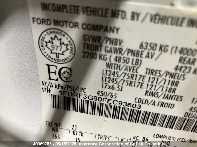 Ford F350 2015 1FDRF3G60FEC93603 Image 14
