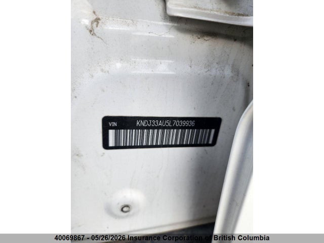 40069867 :رقم المزاد ، KNDJ33AU5L7039936 vin ، 2020 Kia Soul مزاد بيع