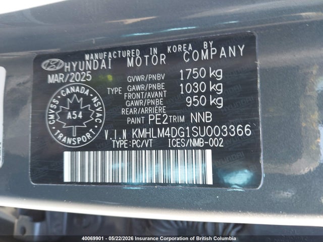 Aukcja sprzedaży 2025 Hyundai Elantra Sel Sport, vin: KMHLM4DG1SU003366, numer aukcji: 40069901
