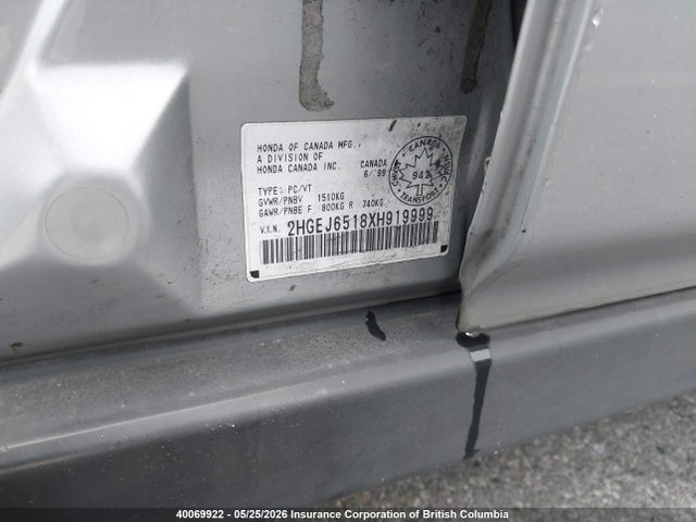 Продажа на аукционе авто 1999 Honda Civic, vin: 2HGEJ6518XH919999, номер лота: 40069922