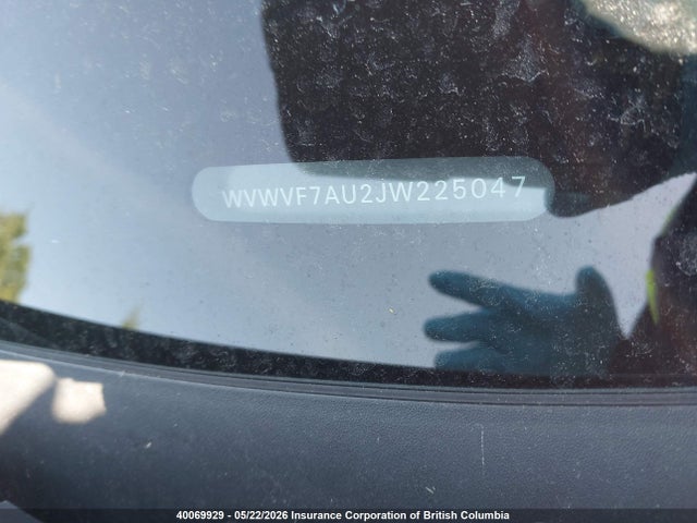 Aukcja sprzedaży 2018 Volkswagen Golf, vin: WVWVF7AU2JW225047, numer aukcji: 40069929