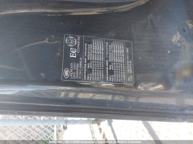 Aukcja sprzedaży 2007 Land Rover Range Rover Sport Supercharged, vin: SALSH23417A111889, numer aukcji: 40067984