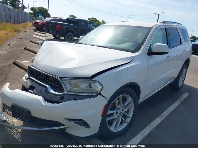 2022 Dodge Durango Sxt მანქანა იყიდება აუქციონზე, vin: 1C4RDJAG8NC183943, აუქციონის ნომერი: 40069586