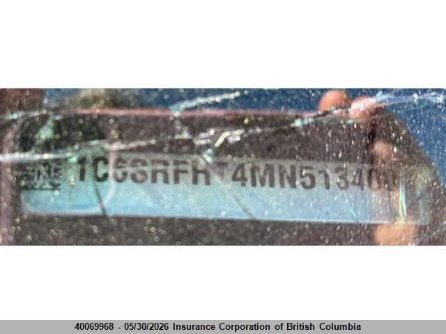 40069968 :رقم المزاد ، 1C6SRFHT4MN513400 vin ، 2021 Ram Ram مزاد بيع