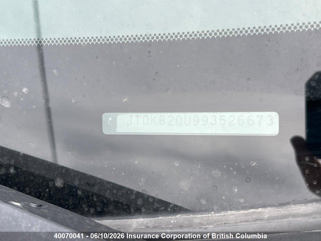Aukcja sprzedaży 2009 Toyota Prius, vin: JTDKB20U993526673, numer aukcji: 40070041