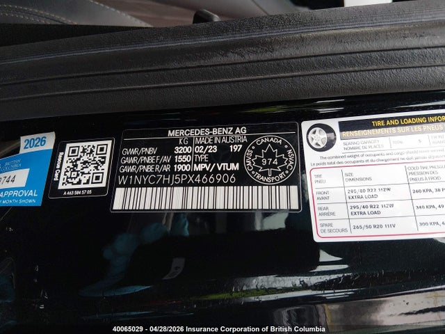 W1NYC7HJ5PX466906 Mercedes-Benz G 63 AMG