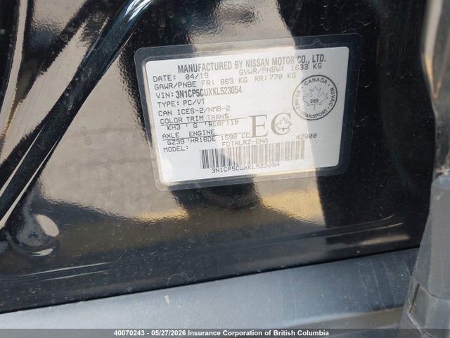 Nissan Kicks 2019 3N1CP5CUXKL523054 Image 9