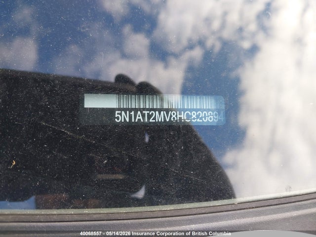 5N1AT2MV8HC820894 Nissan Rogue Sv/sl